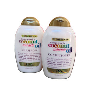 OGX Coconut Miracle Oil Shampoo & Conditioner Extra Strength 13oz Pack of 2 -New